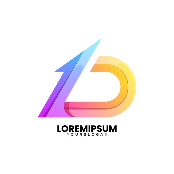 Bezpłatny plik Wektor wektor logo ilustracja litera d gradient kolorowy styl