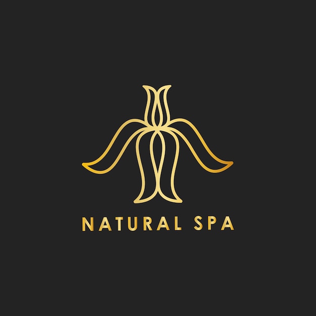 Bezpłatny wektor wektor logo naturalny projekt spa