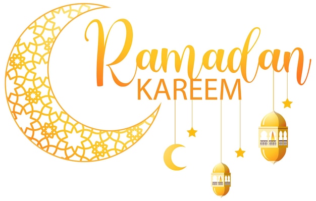 Bezpłatny wektor wektor plakatu ramadan kareem