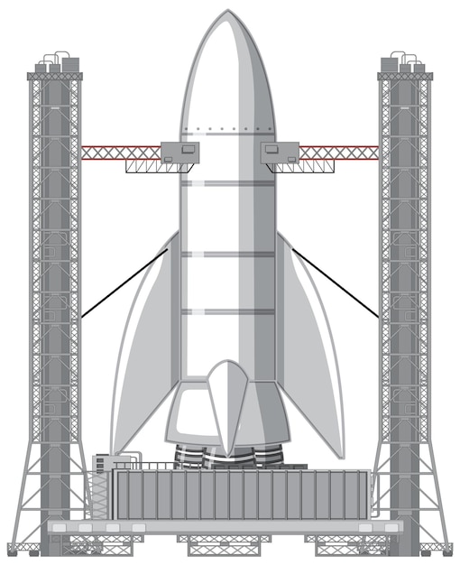 Wektor Startu Kosmodromu I Rakiety