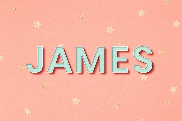 Wektor Typografii Męskiego Imienia Jamesa