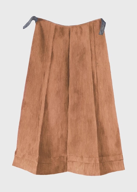 Wektor vintage brązowej spódnicy, zremiksowany z grafiki autorstwa Betty Fuerst