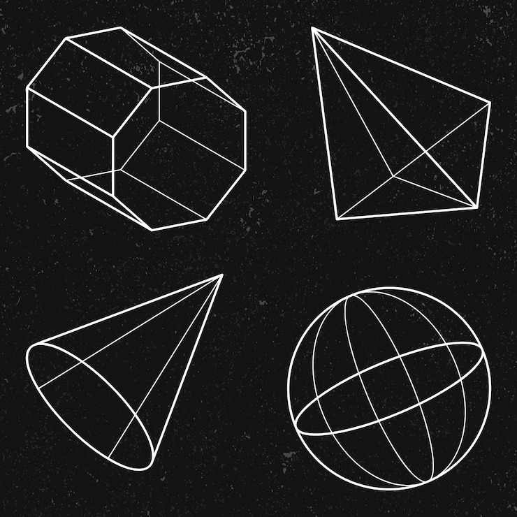Bezpłatny plik Wektor wektor zestaw geometryczny kształt 3d