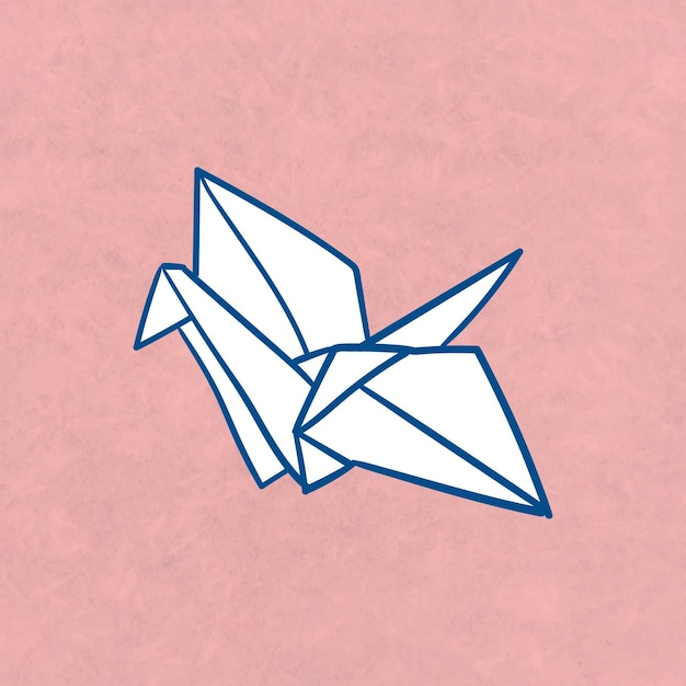 Bezpłatny wektor wektor żurawia z papieru origami