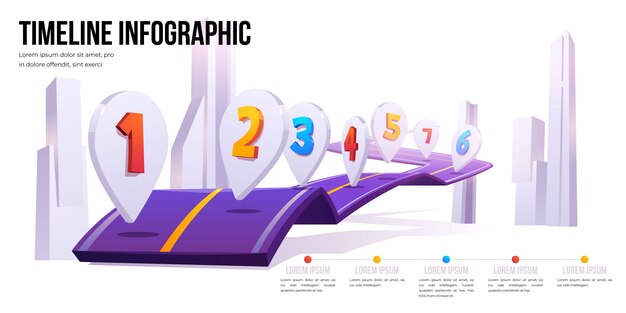 Wektora infographic mapę drogową osi czasu