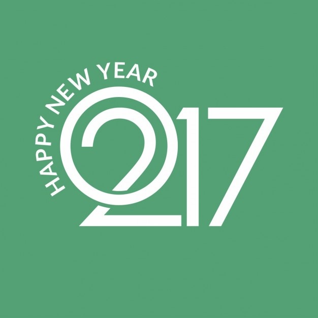 Welcome 2017 Zielone Tło Twórczy Typografii