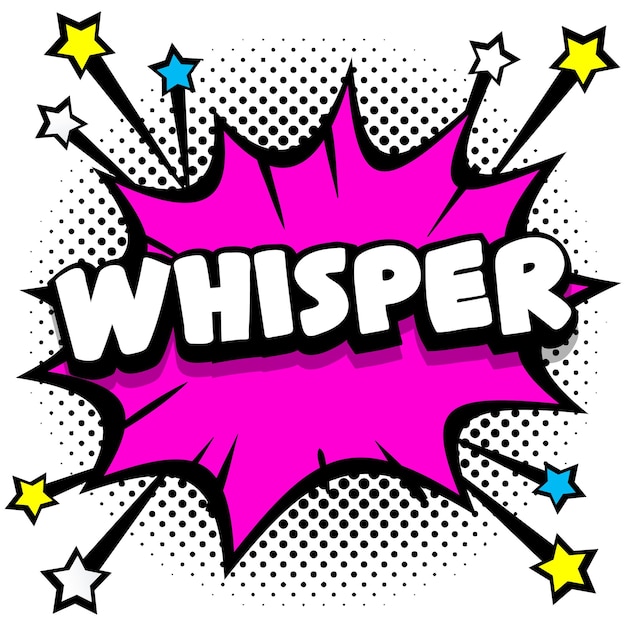 Whisper Pop-art Komiks Dymki Książki Efekty Dźwiękowe