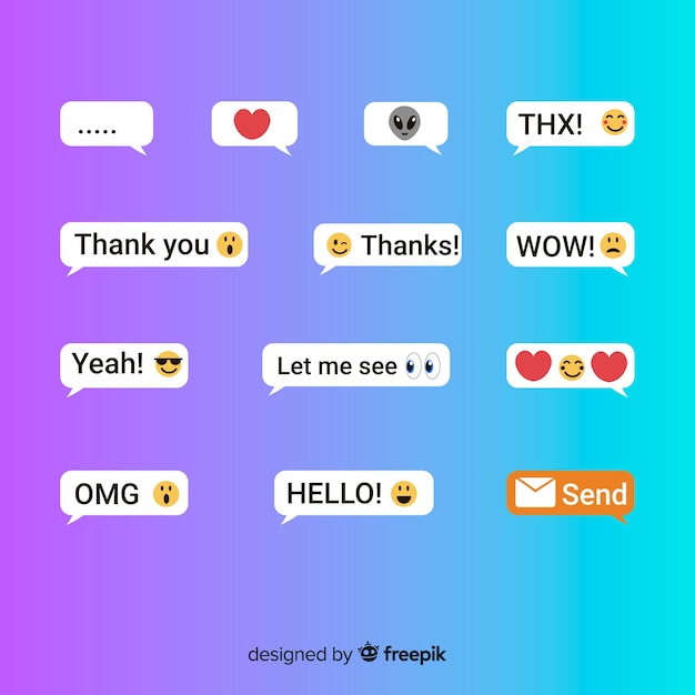 Wiadomości tekstowe z emoji