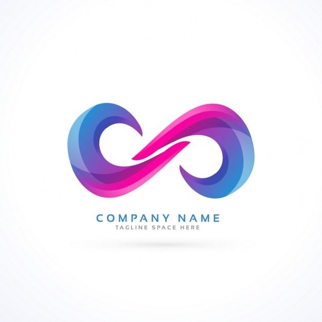Bezpłatny plik Wektor wibrujący oszczędny nieskończoność logo
