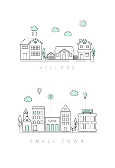 Wioska i małe miasteczko