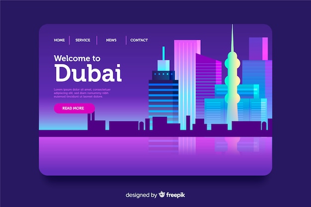 Witamy na stronie docelowej Dubaju