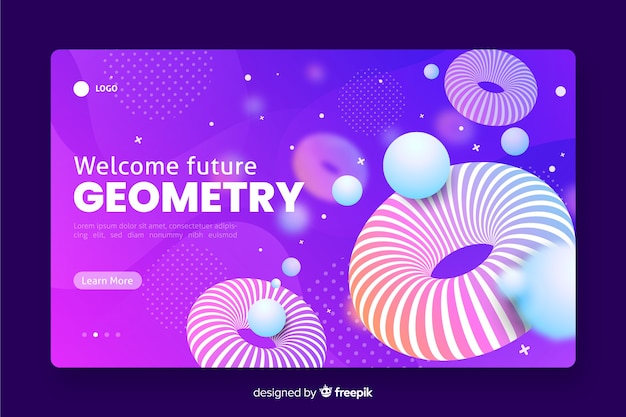 Witamy Przyszłą Geometryczną Stronę Docelową 3d