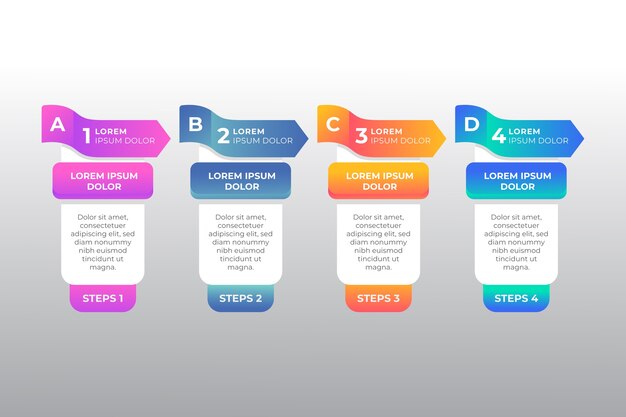 Wizualizacja danych biznesowych z infografiką i tekstem