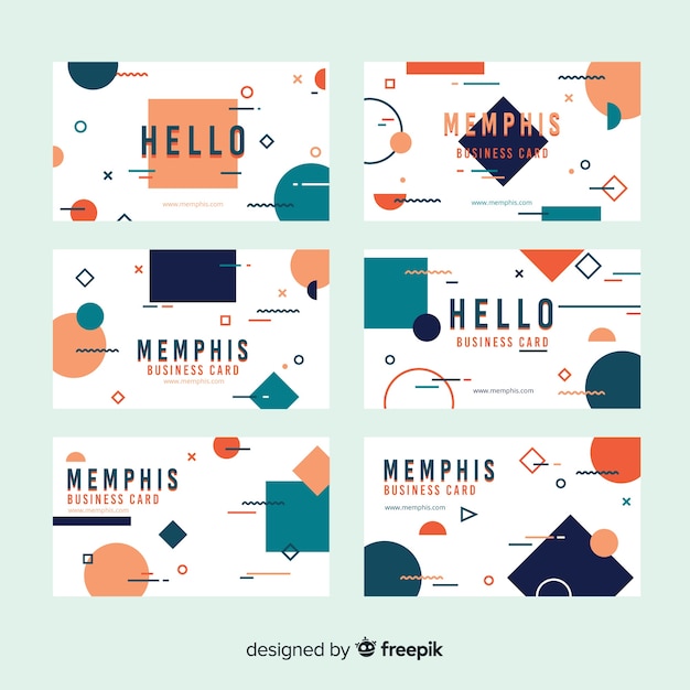 Wizytówka Szablon Stylu Memphis