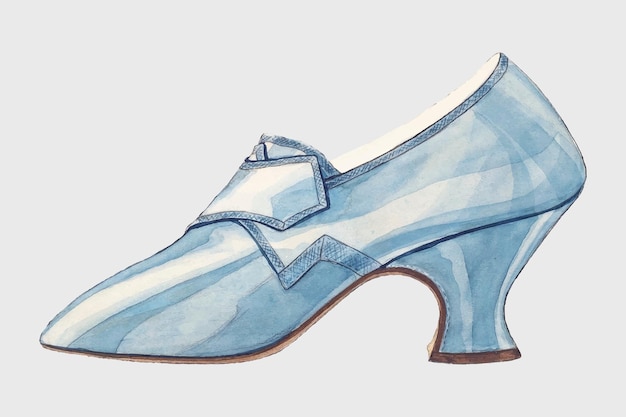 Woman's Shoe Vintage Wektor, Zremiksowany Na Podstawie Grafiki Autorstwa Melity Hofmann.