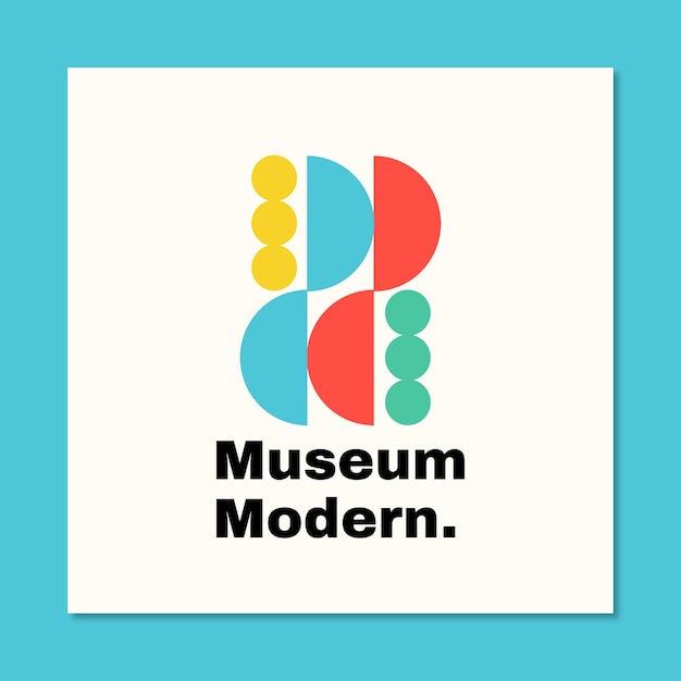 Bezpłatny wektor współczesny szablon logo muzeum