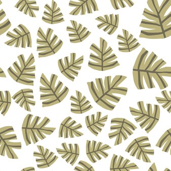 Współczesny wzór liści. prosta konstrukcja do tkanin, nadruków na tekstyliach, papieru do pakowania, tekstyliów dziecięcych. ilustracja wektorowa