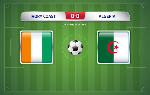 Wybrzeże kości słoniowej vs algieria tablica wyników transmitowana sport piłka nożna turniej afryka 2021 grupa e