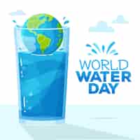 Bezpłatny wektor wydarzenie światowego dnia wody