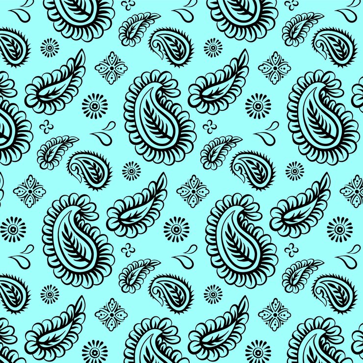 Bezpłatny plik Wektor wzór bandany we wzór paisley