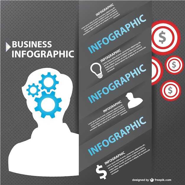 Bezpłatny wektor wzór biznes infograhic darmo