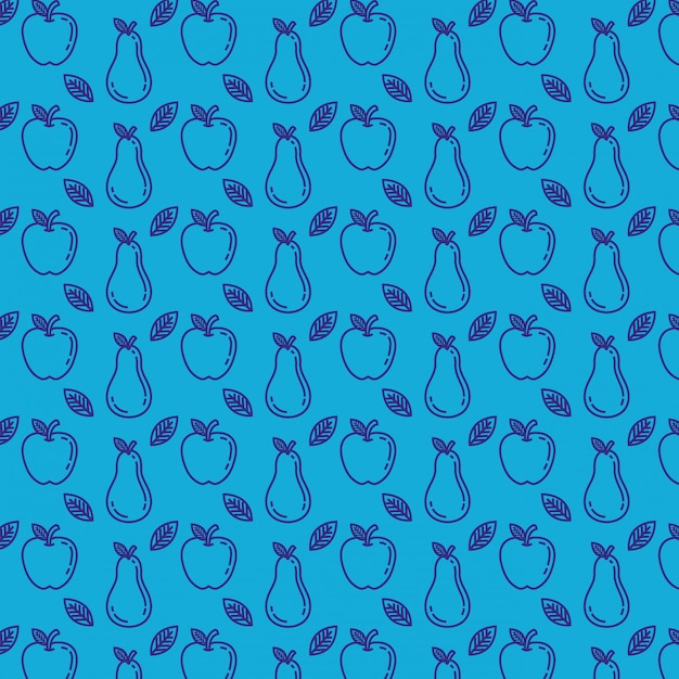 Wzór świeżych jabłek i gruszek