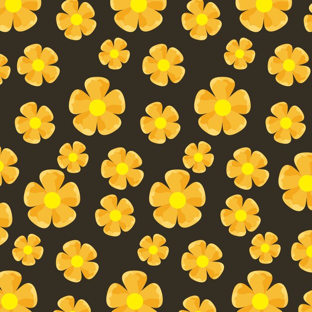 Wzór żółte kwiaty