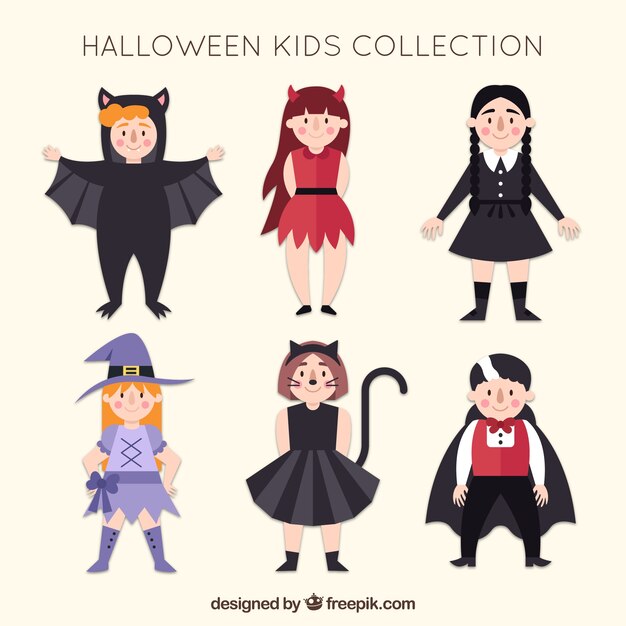 Zabawne dziewczyny z kostiumami Halloween