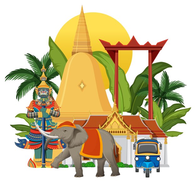 Zabytki atrakcji Bangkok Tajlandia