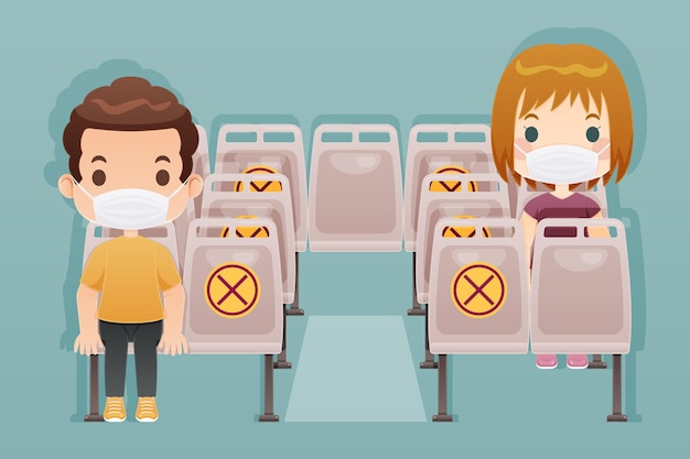 Zachowaj odległość w transporcie publicznym