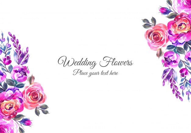 Zaproszenie na ślub romantyczny w kolorowe kwiaty