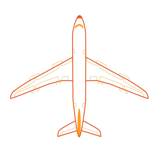 Bezpłatny wektor zarys ilustracji samolotu