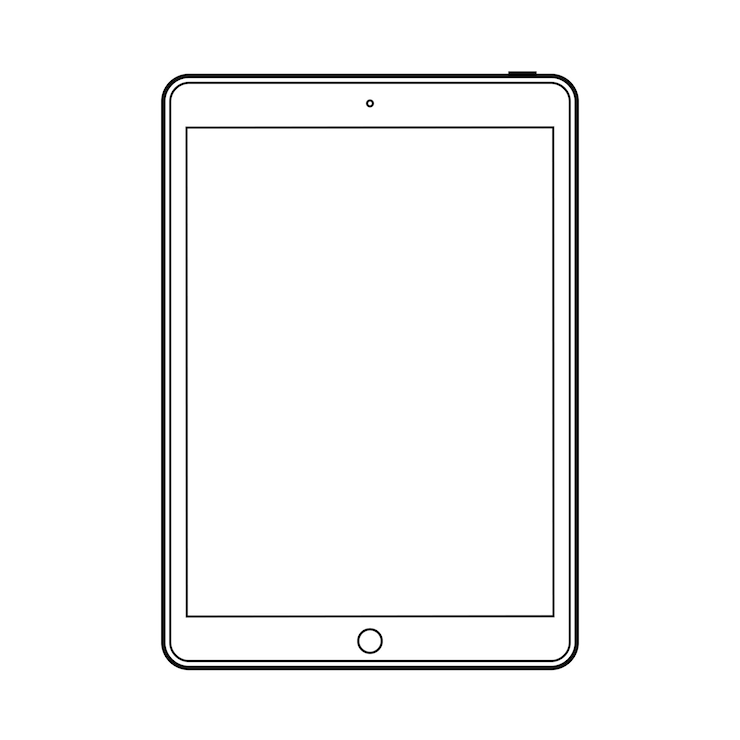 Bezpłatny plik Wektor zarys tabletu do projektowania ui ux