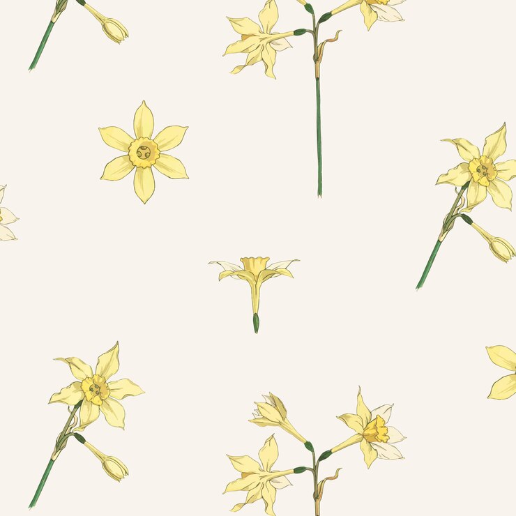 Bezpłatny plik Wektor zasób projektu wektor wzór jonquil w stylu vintage