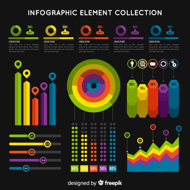 Zbiór Różnych Elementów Infographic