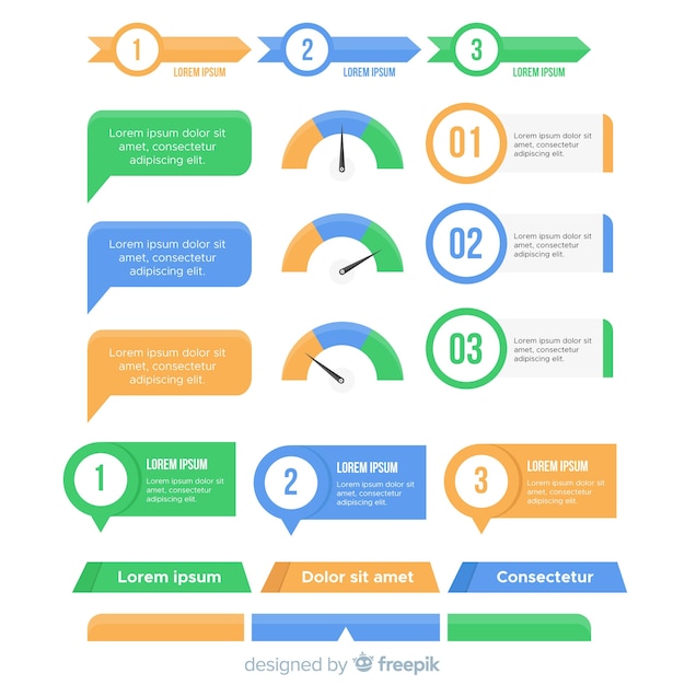 Zbiór Różnych Elementów Infographic