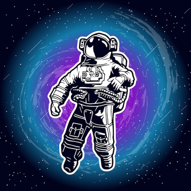 Bezpłatny wektor zdjęcie profilowe gry gradient neon space explorer