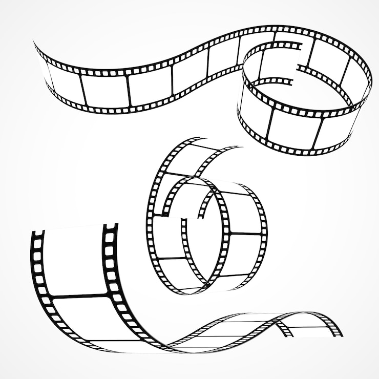 Bezpłatny plik Wektor zestaw 3d taśmy filmowej