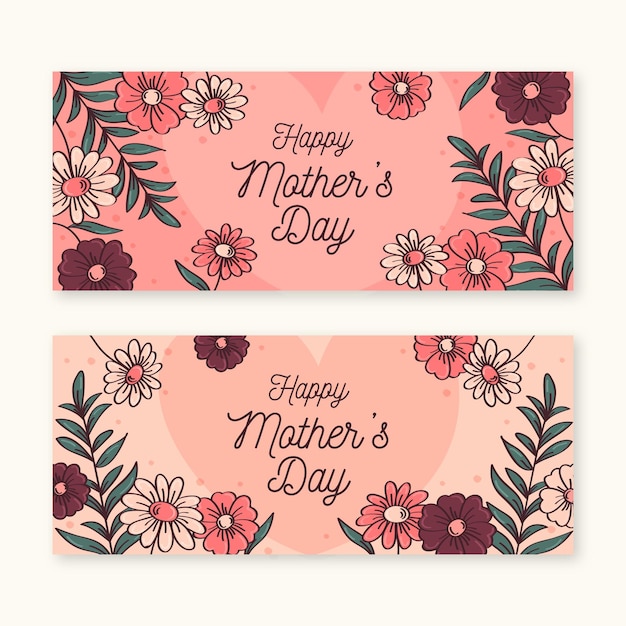 Zestaw Bannerów Kwiatowy Dzień Matki