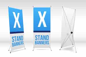 Bezpłatny wektor zestaw bannerów x stand