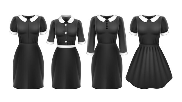 Zestaw czarnych sukienek damskich