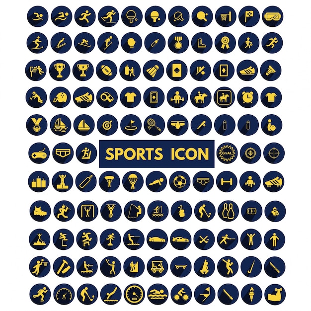 zestaw dużych ikon sportowe Kolekcja