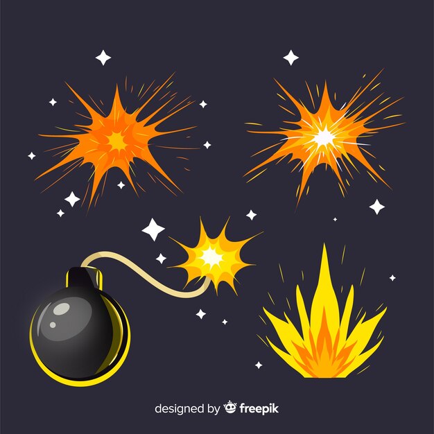 Zestaw efektów wybuchu bomby