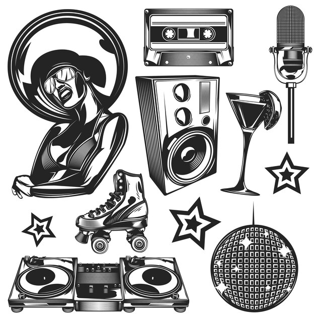 Zestaw elementów disco