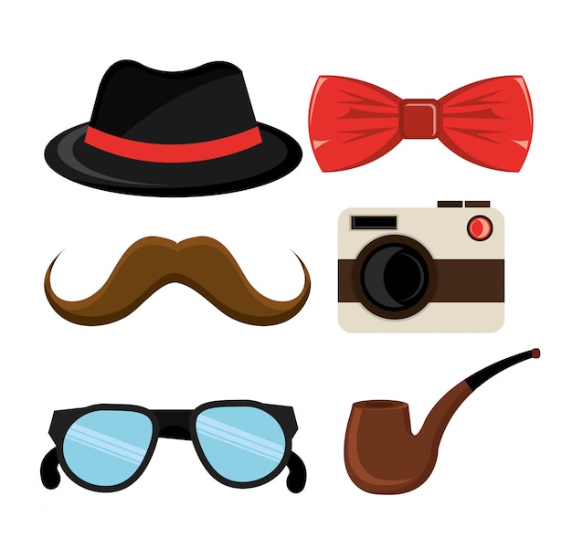 Zestaw elementów hipster