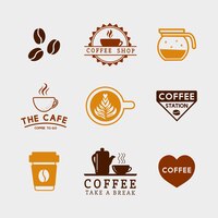 Bezpłatny wektor zestaw elementów kawy i akcesoria do kawy wektor