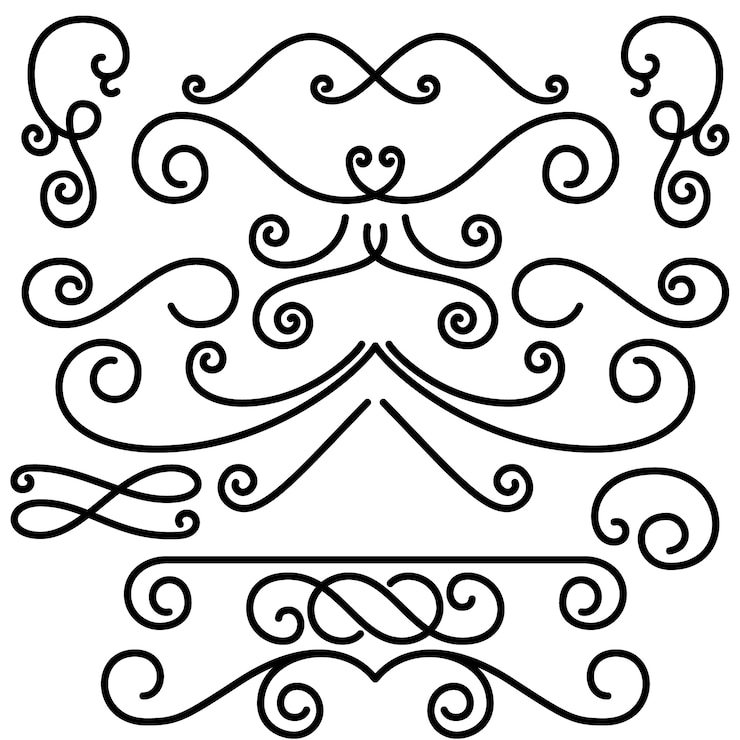 Bezpłatny plik Wektor zestaw elementów projektu swirls