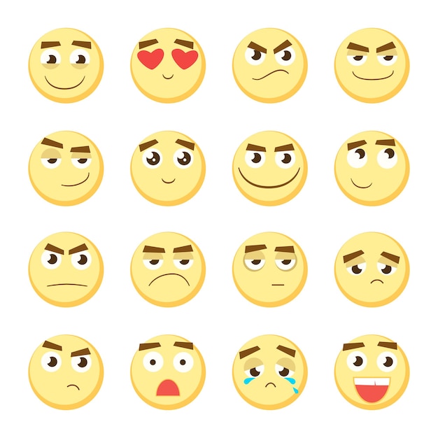 Zestaw Emotikonów Kolekcja Emoji