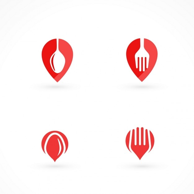 Bezpłatny wektor zestaw food restaurant logo