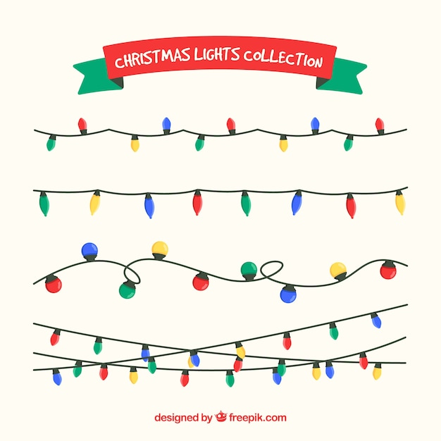 Zestaw kolorowe christmas lights